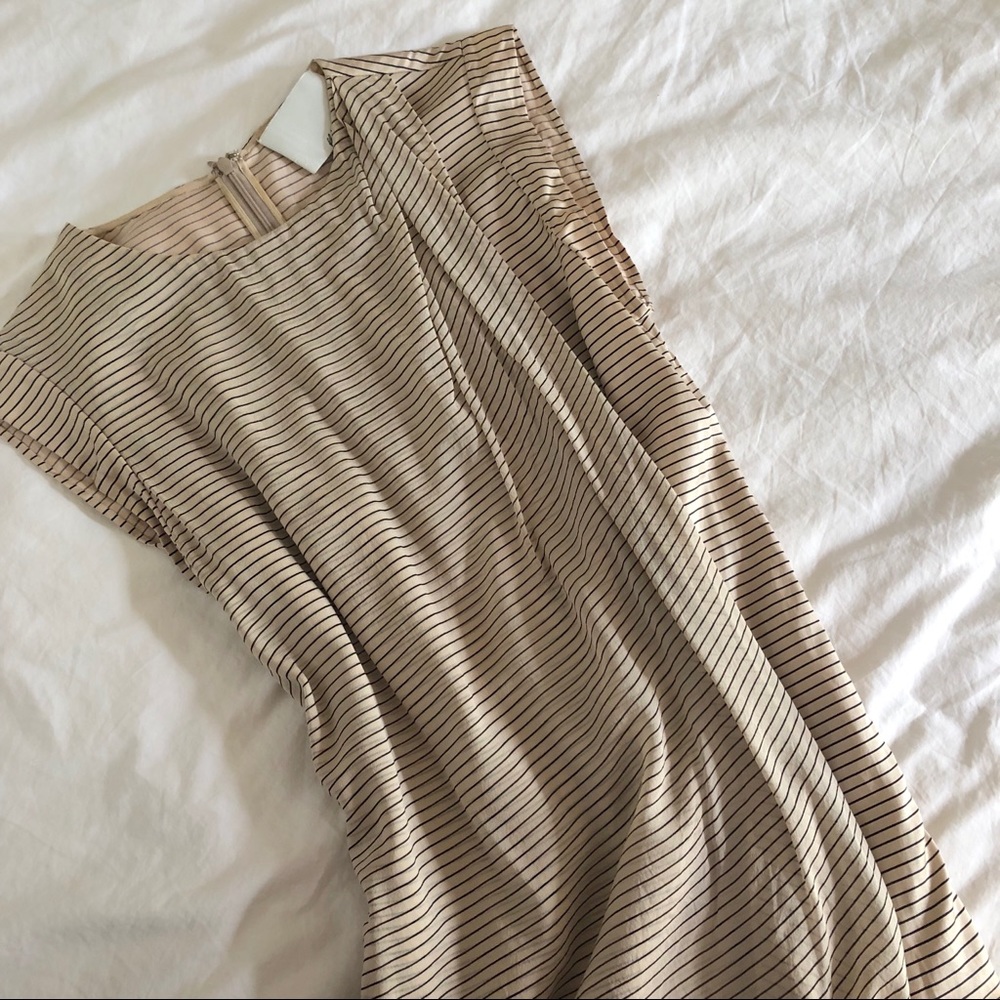 PHILLIP LIM/ silk striped shift dress